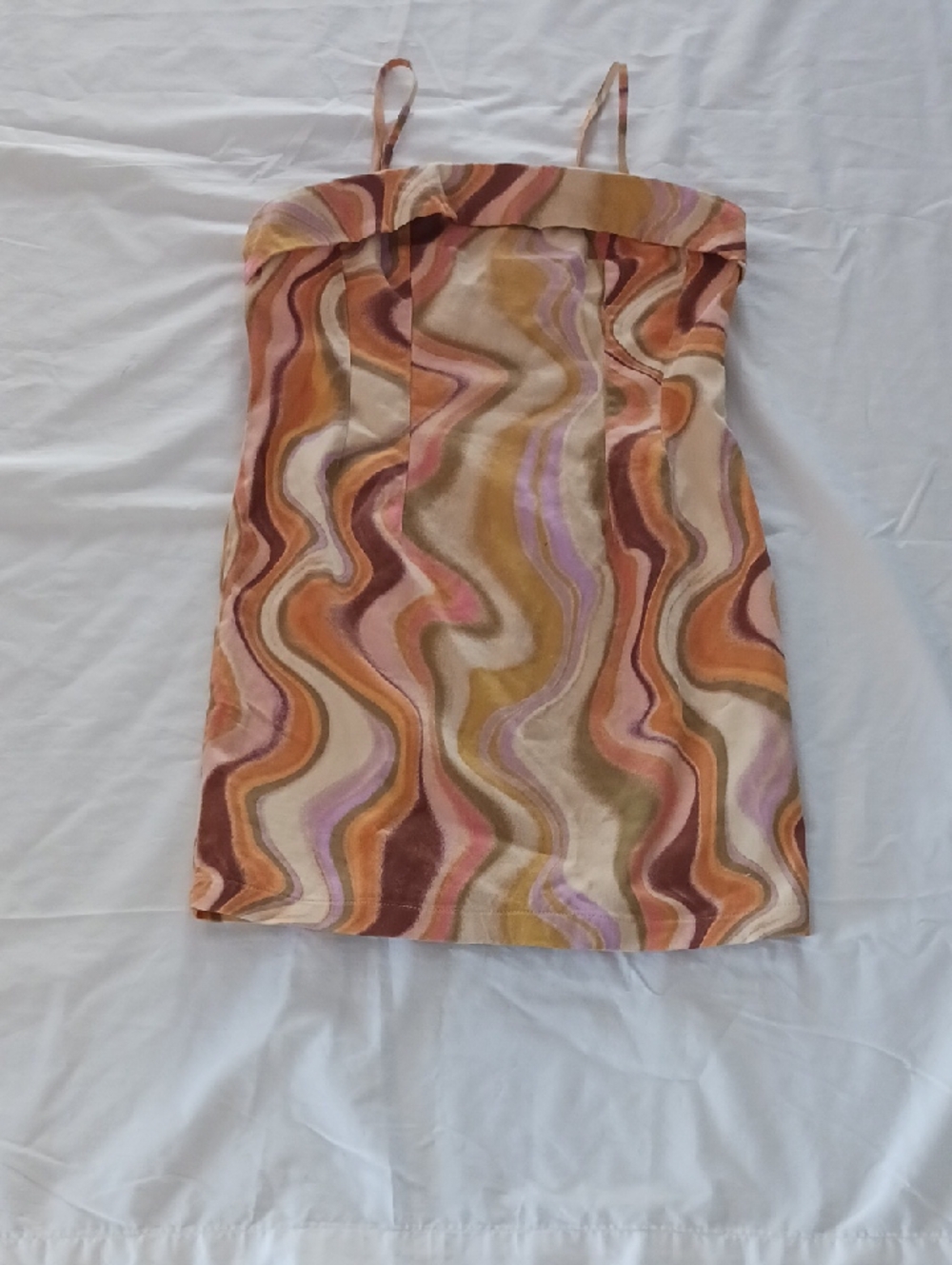 wild fable Pink, Orange & Brown Swirl Mini Dress